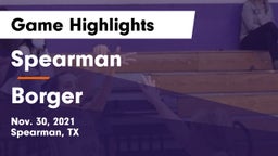 Spearman  vs Borger  Game Highlights - Nov. 30, 2021