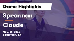 Spearman  vs Claude  Game Highlights - Nov. 28, 2023