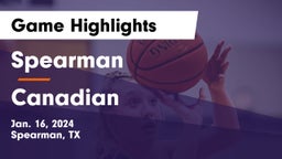 Spearman  vs Canadian  Game Highlights - Jan. 16, 2024