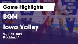 BGM  vs Iowa Valley  Game Highlights - Sept. 23, 2023