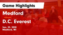 Medford  vs D.C. Everest  Game Highlights - Jan. 23, 2020
