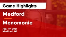 Medford  vs Menomonie  Game Highlights - Jan. 19, 2021