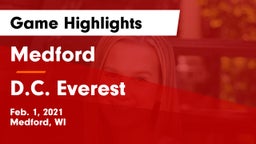 Medford  vs D.C. Everest  Game Highlights - Feb. 1, 2021