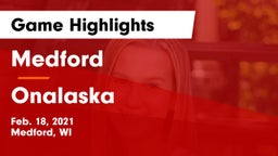 Medford  vs Onalaska  Game Highlights - Feb. 18, 2021