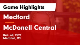 Medford  vs McDonell Central  Game Highlights - Dec. 30, 2021