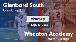 Matchup: Glenbard South High vs. Wheaton Academy  2016