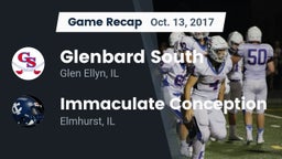 Recap: Glenbard South  vs. Immaculate Conception  2017