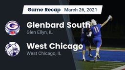 Recap: Glenbard South  vs. West Chicago  2021