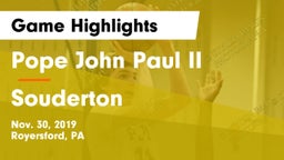 Pope John Paul II vs Souderton  Game Highlights - Nov. 30, 2019
