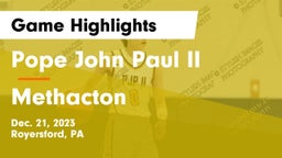 Pope John Paul II vs Methacton  Game Highlights - Dec. 21, 2023