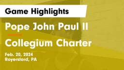 Pope John Paul II vs Collegium Charter  Game Highlights - Feb. 20, 2024