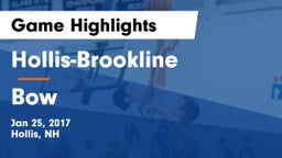 Hollis-Brookline  vs Bow  Game Highlights - Jan 25, 2017
