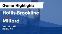 Hollis-Brookline  vs Milford  Game Highlights - Jan. 28, 2020