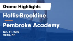 Hollis-Brookline  vs Pembroke Academy Game Highlights - Jan. 31, 2020