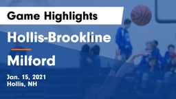 Hollis-Brookline  vs Milford  Game Highlights - Jan. 15, 2021