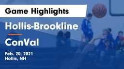 Hollis-Brookline  vs ConVal  Game Highlights - Feb. 20, 2021