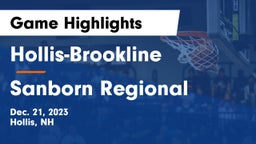 Hollis-Brookline  vs Sanborn Regional  Game Highlights - Dec. 21, 2023