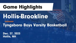 Hollis-Brookline  vs Tyngsboro Boys Varsity Basketball Game Highlights - Dec. 27, 2023