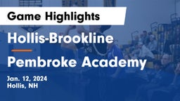 Hollis-Brookline  vs Pembroke Academy Game Highlights - Jan. 12, 2024