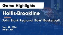 Hollis-Brookline  vs John Stark Regional  Boys' Basketball Game Highlights - Jan. 19, 2024