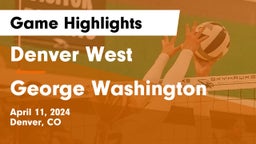 Denver West  vs George Washington  Game Highlights - April 11, 2024