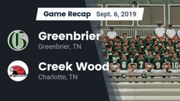 Recap: Greenbrier  vs. Creek Wood  2019