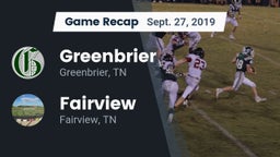 Recap: Greenbrier  vs. Fairview  2019