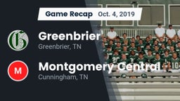 Recap: Greenbrier  vs. Montgomery Central  2019
