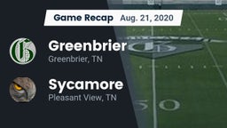 Recap: Greenbrier  vs. Sycamore  2020