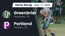 Recap: Greenbrier  vs. Portland  2020