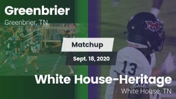 Matchup: Greenbrier High Scho vs. White House-Heritage  2020