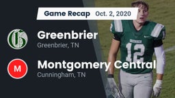 Recap: Greenbrier  vs. Montgomery Central  2020