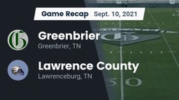 Recap: Greenbrier  vs. Lawrence County  2021