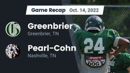 Recap: Greenbrier  vs. Pearl-Cohn  2022