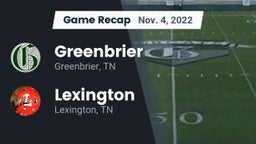 Recap: Greenbrier  vs. Lexington  2022