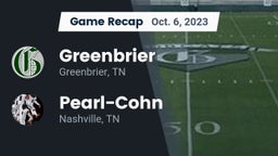 Recap: Greenbrier  vs. Pearl-Cohn  2023