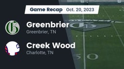 Recap: Greenbrier  vs. Creek Wood  2023