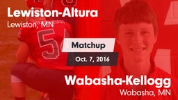 Matchup: Lewiston-Altura vs. Wabasha-Kellogg  2016