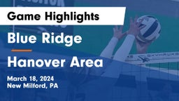 Blue Ridge  vs Hanover Area  Game Highlights - March 18, 2024