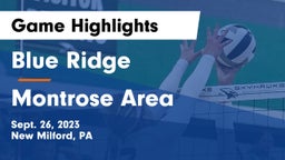 Blue Ridge  vs Montrose Area Game Highlights - Sept. 26, 2023