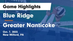 Blue Ridge  vs Greater Nanticoke Game Highlights - Oct. 7, 2023