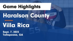 Haralson County  vs Villa Rica  Game Highlights - Sept. 7, 2023