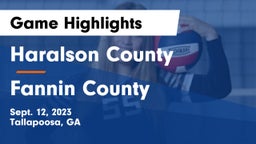 Haralson County  vs Fannin County  Game Highlights - Sept. 12, 2023