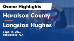 Haralson County  vs Langston Hughes Game Highlights - Sept. 14, 2023