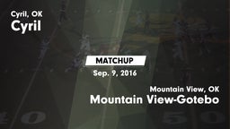 Matchup: Cyril  vs. Mountain View-Gotebo  2016