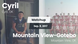 Matchup: Cyril  vs. Mountain View-Gotebo  2017