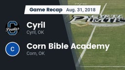 Recap: Cyril  vs. Corn Bible Academy  2018