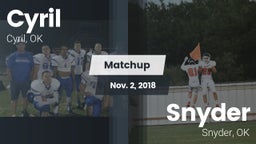 Matchup: Cyril  vs. Snyder  2018