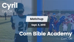 Matchup: Cyril  vs. Corn Bible Academy  2019