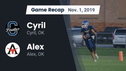Recap: Cyril  vs. Alex  2019